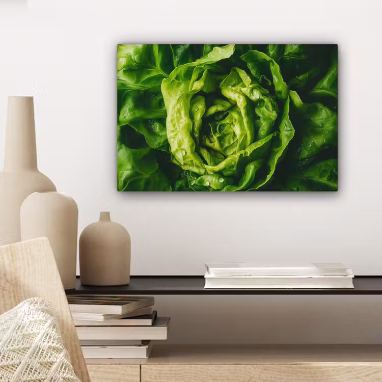 Groente - Sla - Groen canvas 2cm klein -closeup_print_DE