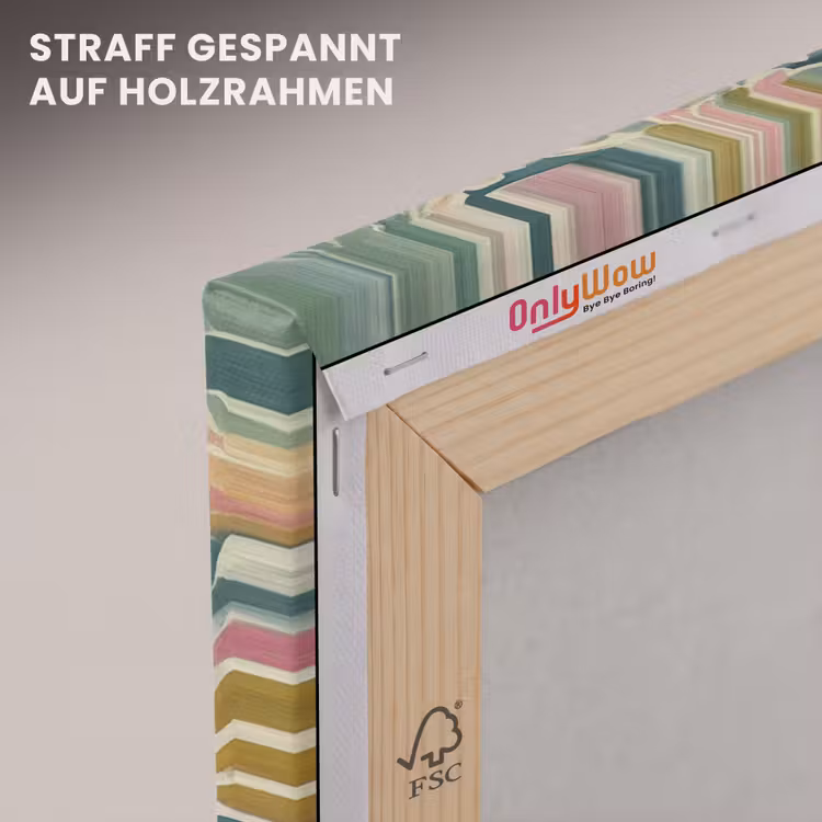 Patroon - Kleurrijk - Sierlijk - Groen canvas 2cm klein -uniquesellingpoint_afwerking-onlywow_DE