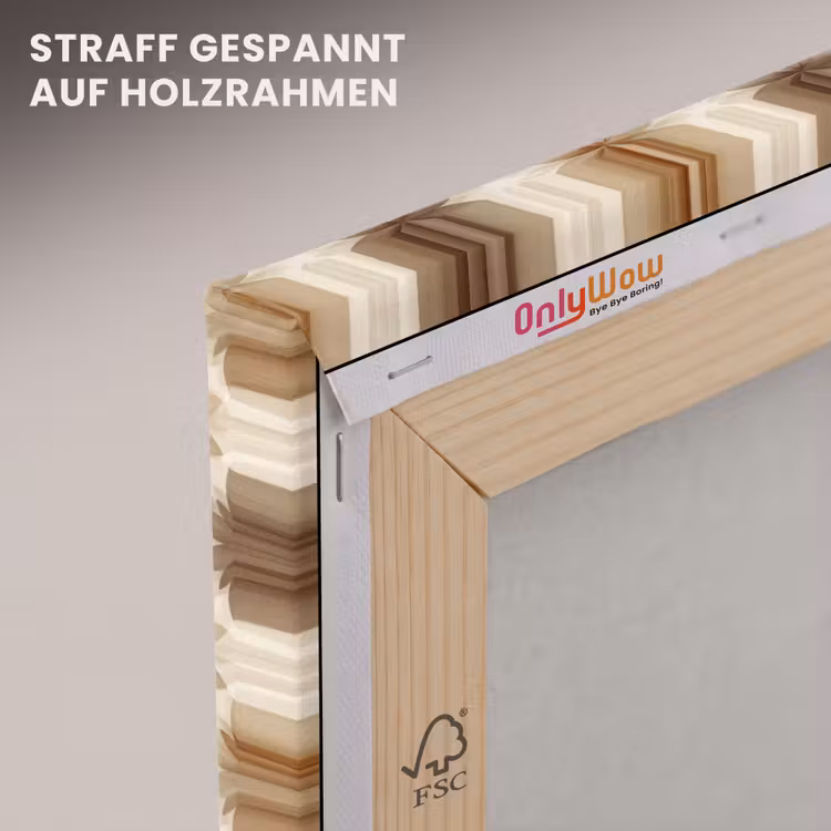 Geografisch - Patroon - Bruin canvas 2cm klein 34 -uniquesellingpoint_afwerking-onlywow_DE