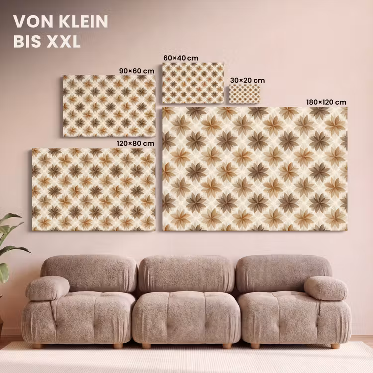 Geografisch - Patroon - Bruin canvas 2cm klein 34 -Xsfeer8_DE