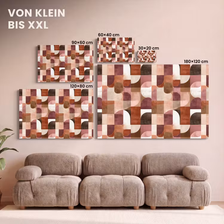 Geometrie - Modern - Retro canvas 2cm klein 34 -Xsfeer8_DE