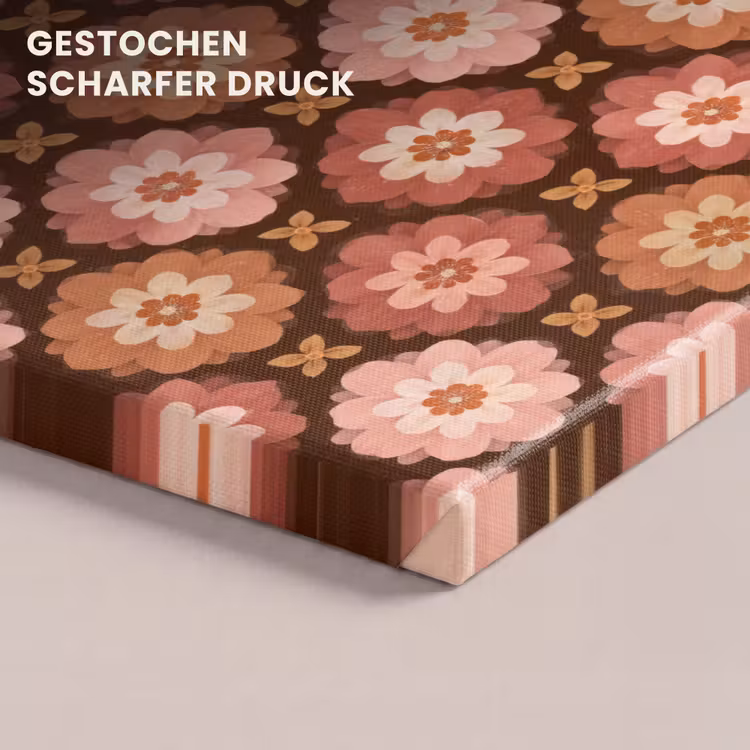 Geometrisch - Bloemen - Kleurrijk canvas 2cm klein 34 -closeup_print_DE