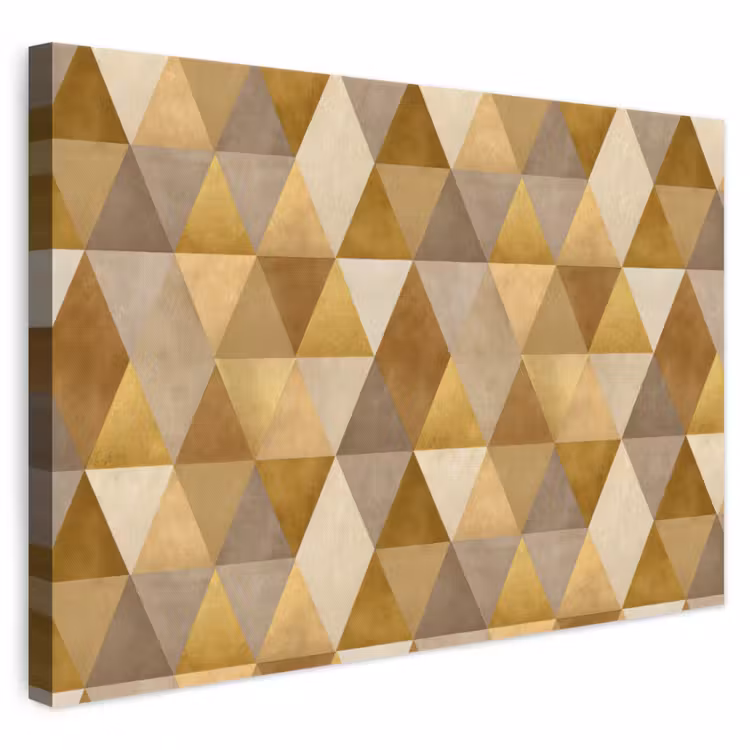 Geometrisch - Driehoek - Goud canvas 2cm klein 34 -3d