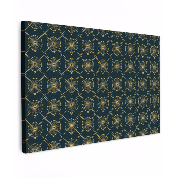 Geometrisch - Elegant - Groen canvas 2cm klein 34 -z3d