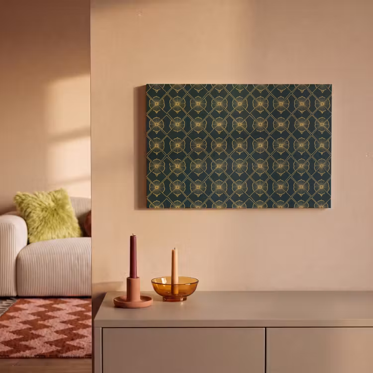 Geometrisch - Elegant - Groen canvas 2cm klein 34 -sfeer1