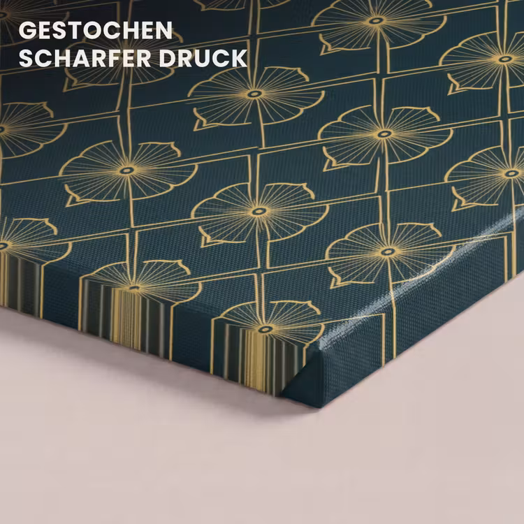 Geometrisch - Elegant - Groen canvas 2cm klein 34 -closeup_print_DE