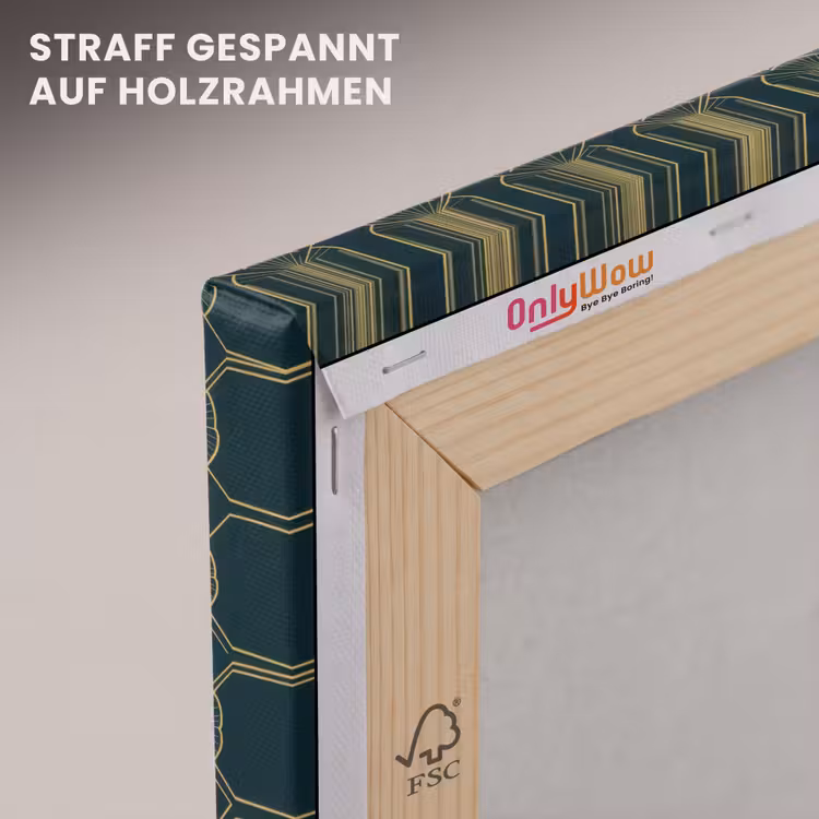 Geometrisch - Elegant - Groen canvas 2cm klein 34 -uniquesellingpoint_afwerking-onlywow_DE