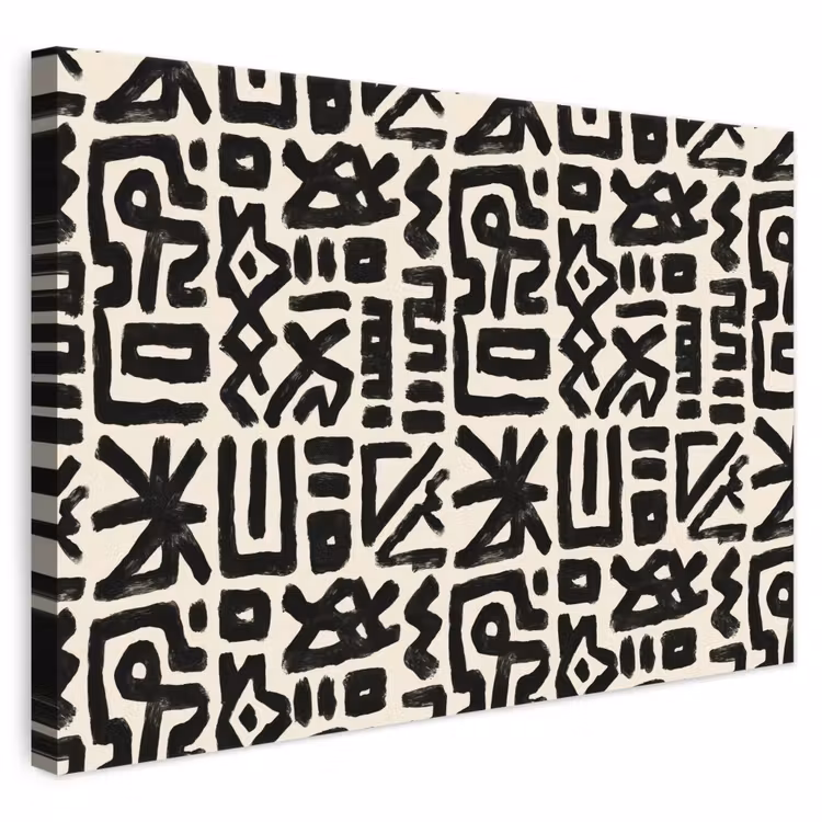 Geometrisch - Figuren - Zwart canvas 2cm klein 34 -3d