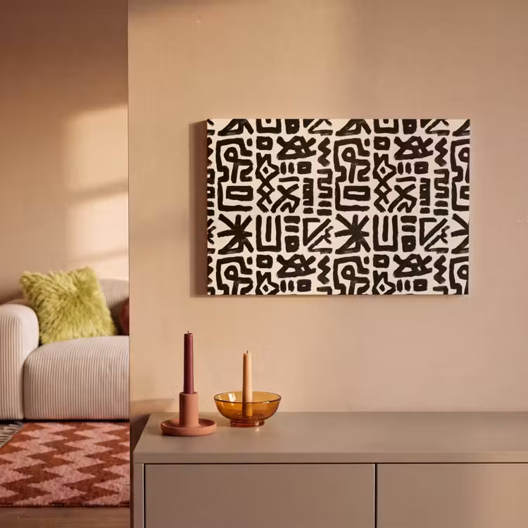 Geometrisch - Figuren - Zwart canvas 2cm klein 34 -sfeer1