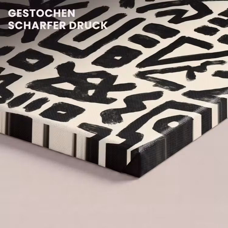 Geometrisch - Figuren - Zwart canvas 2cm klein 34 -closeup_print_DE