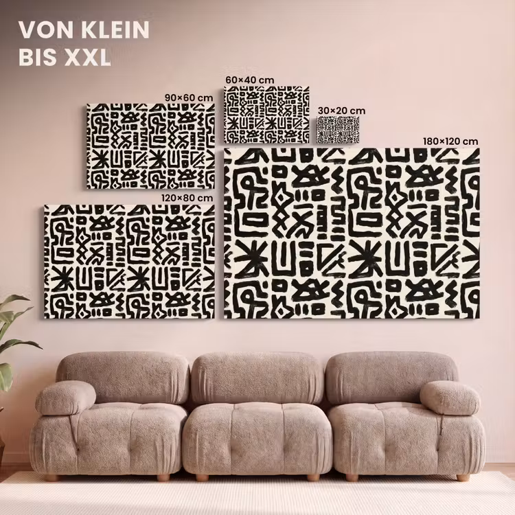 Geometrisch - Figuren - Zwart canvas 2cm klein 34 -Xsfeer8_DE