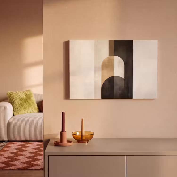 Geometrische - Vormen - Wit canvas 2cm klein -sfeer1