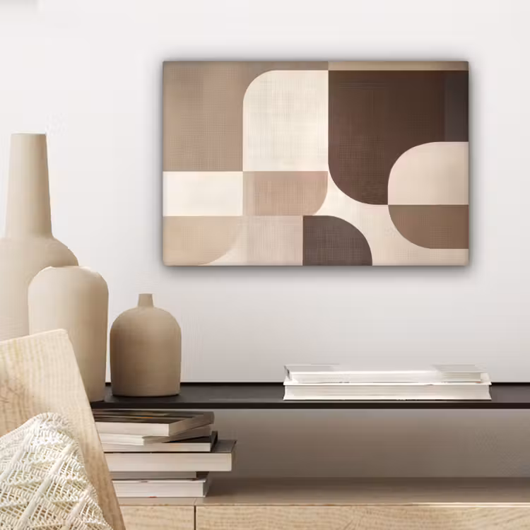 Geometrisch - Geweven structuur - Modern canvas 2cm klein -closeup_print_DE