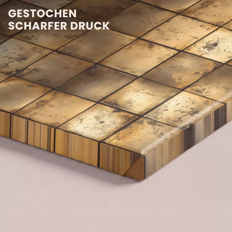 Geometrisch - Tegels - Goud canvas 2cm klein 34 -closeup_print_DE