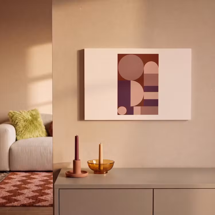 Geometrisch - Cirkels - Rood canvas 2cm klein -sfeer1