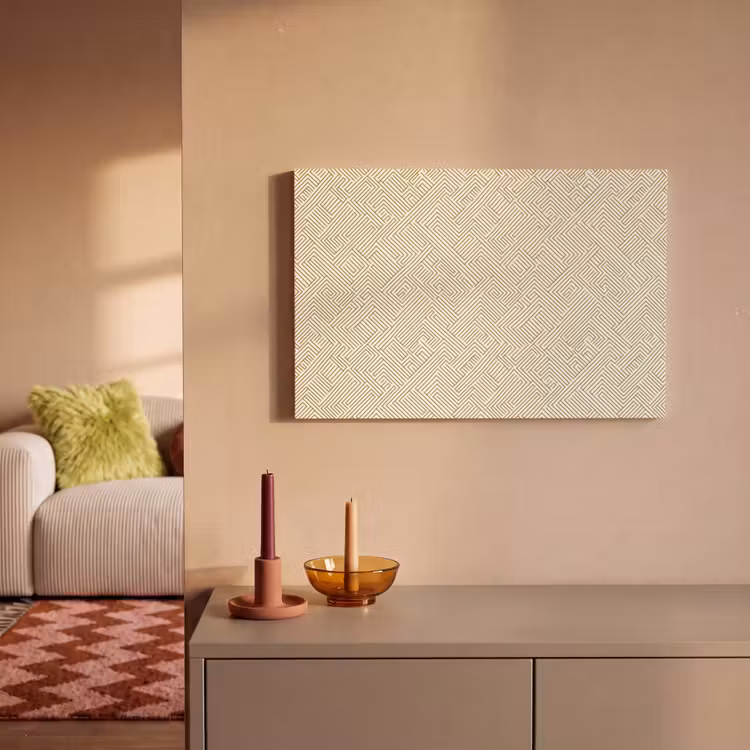 Geometrisch - Lijnen - Groen canvas 2cm klein 34 -sfeer1