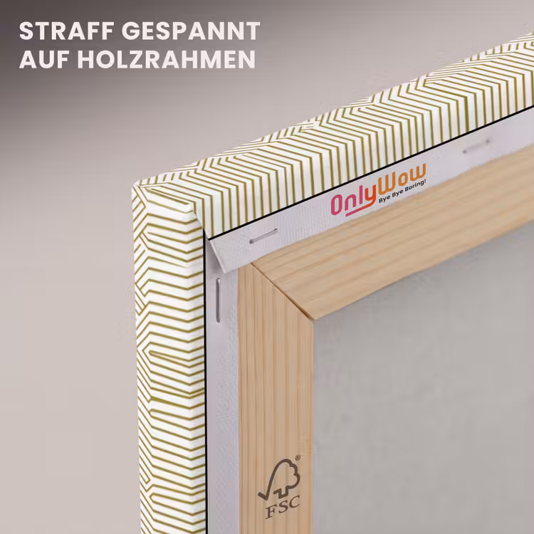 Geometrisch - Lijnen - Groen canvas 2cm klein 34 -uniquesellingpoint_afwerking-onlywow_DE