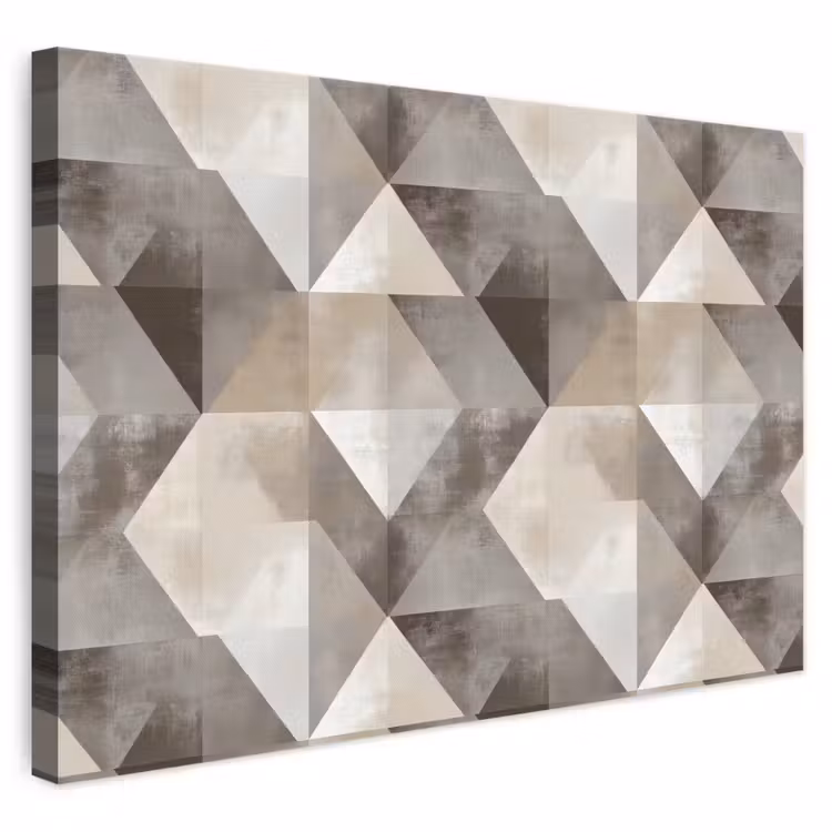 Geometrisch - Motief - Aardetinten canvas 2cm klein 34 -3d
