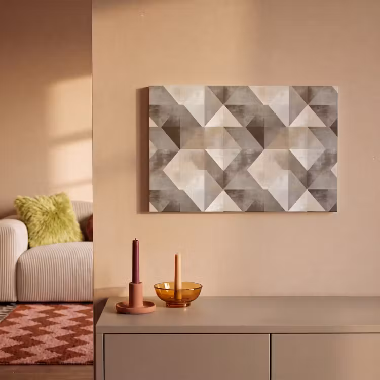 Geometrisch - Motief - Aardetinten canvas 2cm klein 34 -sfeer1