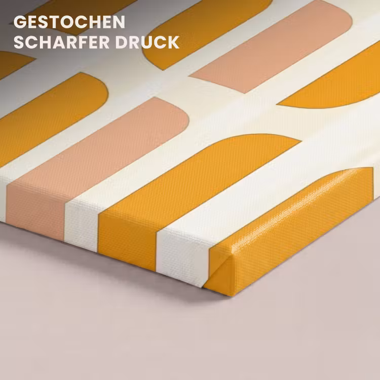 Geometrisch - Patroon - Geel - Roze canvas 2cm klein 34 -closeup_print_DE