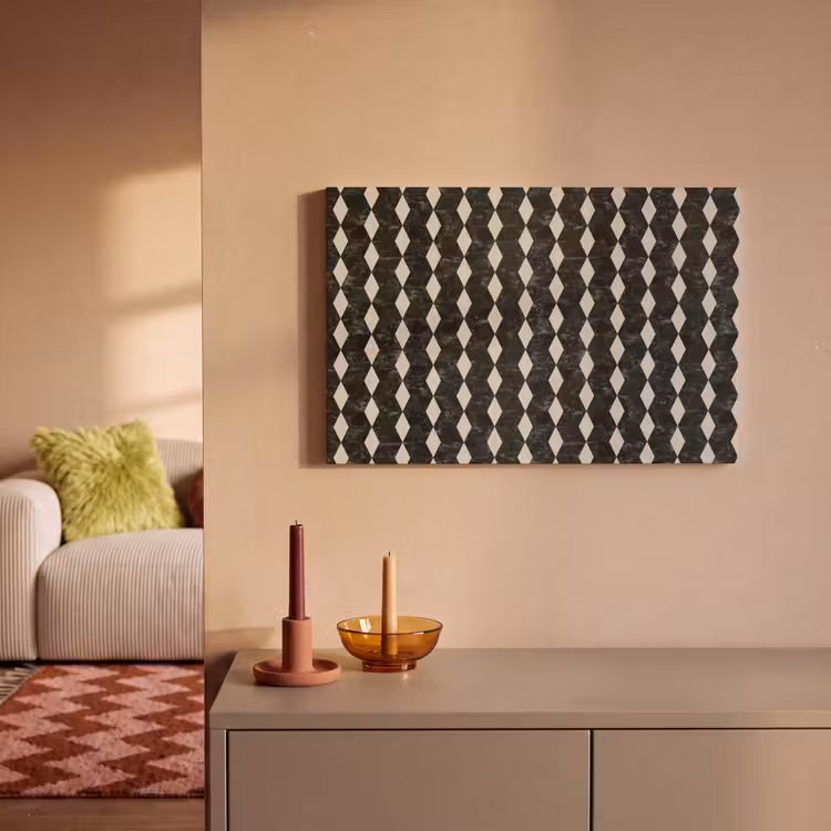 Geometrisch - Patroon - Marmer - Groen canvas 2cm klein 34 -sfeer1