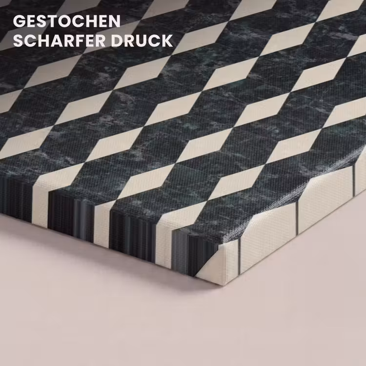 Geometrisch - Patroon - Marmer - Groen canvas 2cm klein 34 -closeup_print_DE