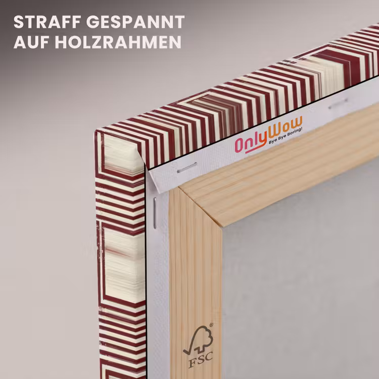 Geometrisch - Patroon - Rood canvas 2cm klein 34 -uniquesellingpoint_afwerking-onlywow_DE