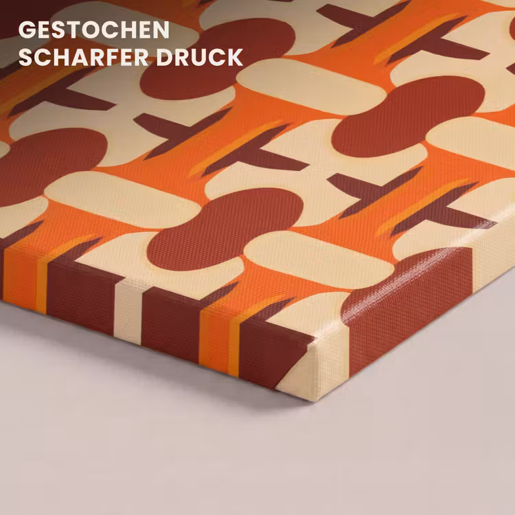 Geometrisch - Retro - Oranje canvas 2cm klein 34 -closeup_print_DE