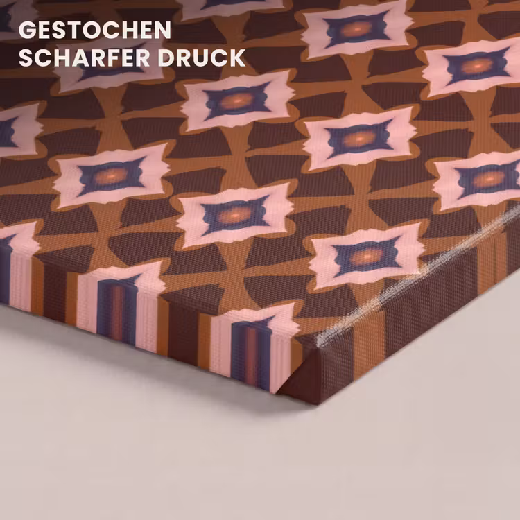 Geometrisch - Sierlijk - Bruin canvas 2cm klein 34 -closeup_print_DE