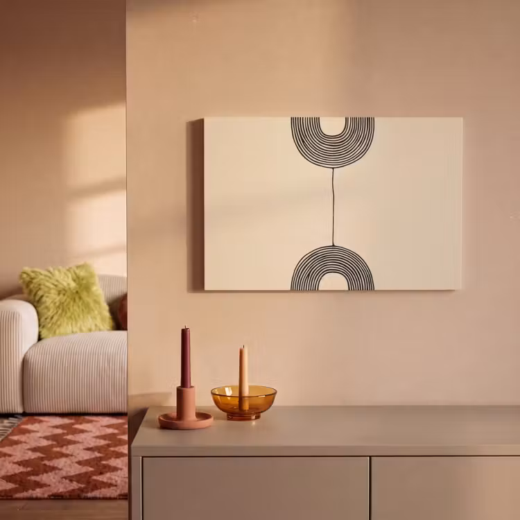 Geometrische bogen - Minimalistisch - Symmetrisch canvas 2cm klein -sfeer1