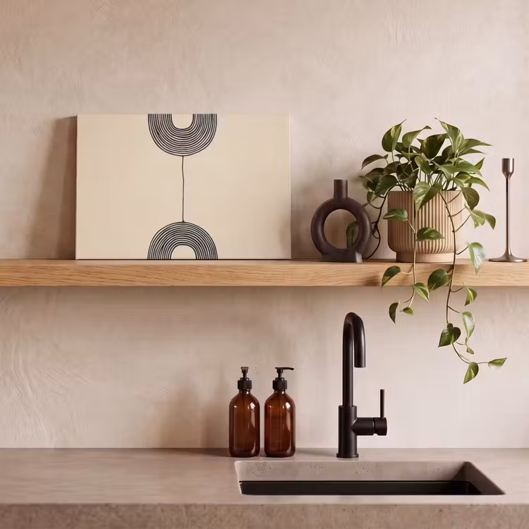 Geometrische bogen - Minimalistisch - Symmetrisch canvas 2cm klein -sfeer3