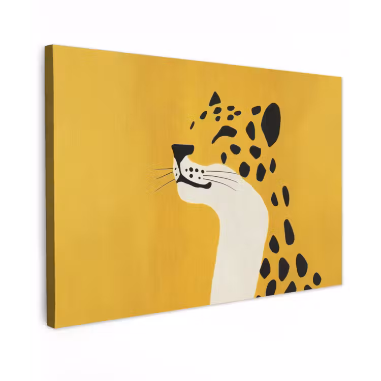 Cheetah - Illustratie - Geel canvas 2cm klein -z3d