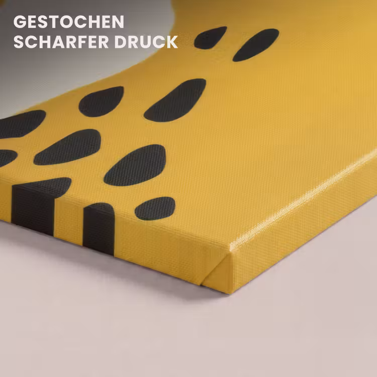 Cheetah - Illustratie - Geel canvas 2cm klein -closeup_print_DE