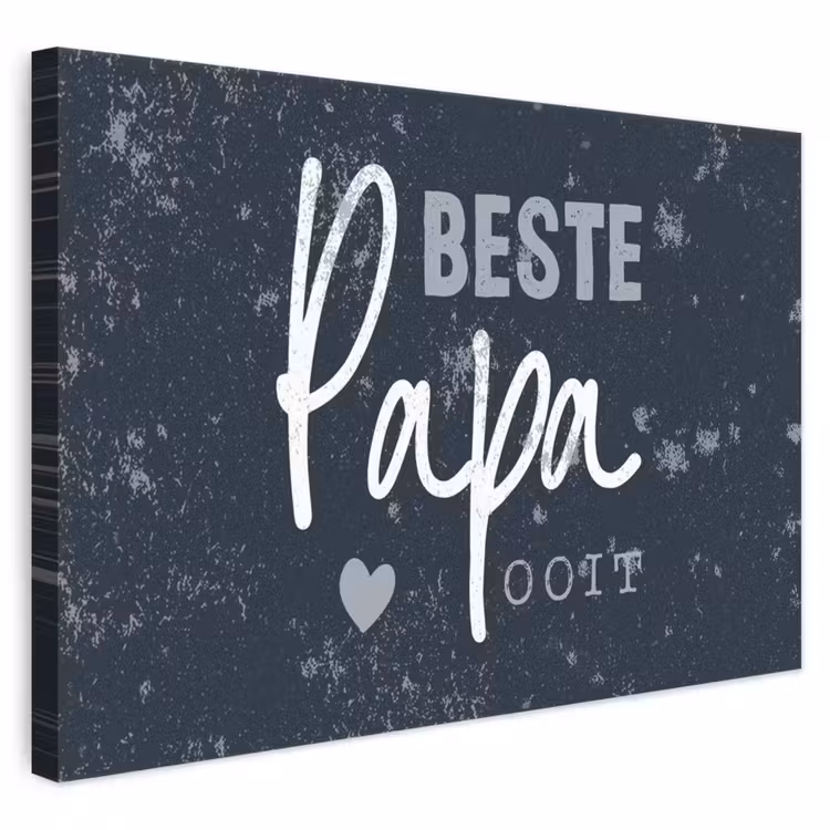 Cadeau voor man - Quote - Vaderdag - Beste papa ooit - Spreuken canvas 2cm klein -3d