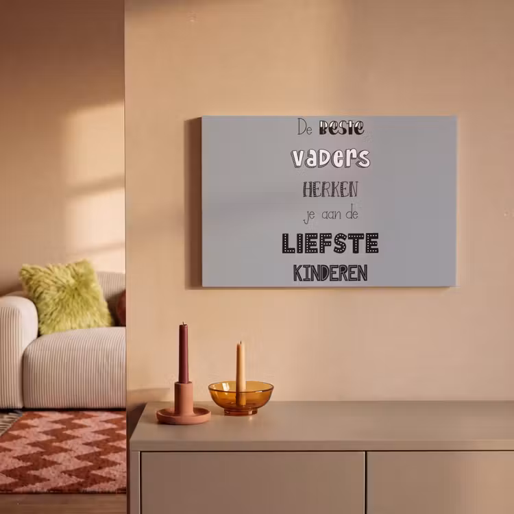 Vaderdag geschenk - Vader - Spreuken - De beste vaders - Quote canvas 2cm klein -sfeer1