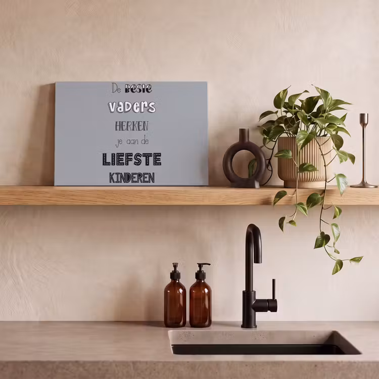 Vaderdag geschenk - Vader - Spreuken - De beste vaders - Quote canvas 2cm klein -sfeer3