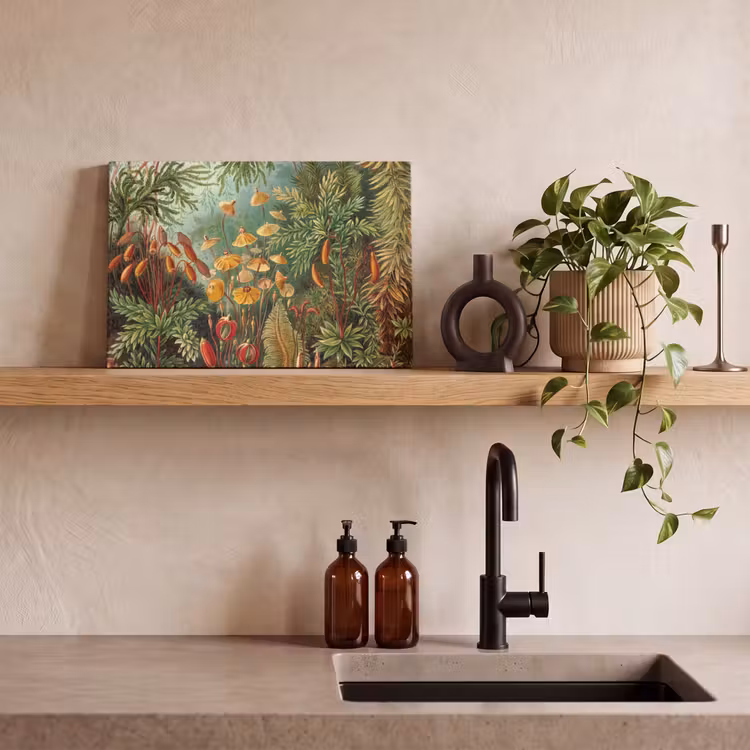 Design - Natuur - Paddenstoelen - Ernst Haeckel canvas 2cm klein -sfeer3