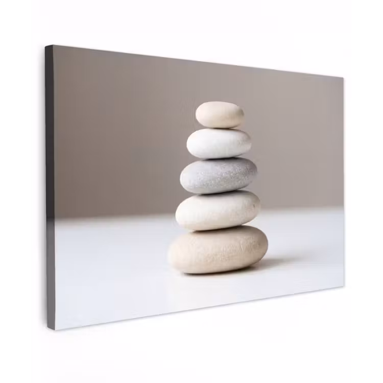 Gestapelde - Stenen - Grijs canvas 2cm klein -z3d