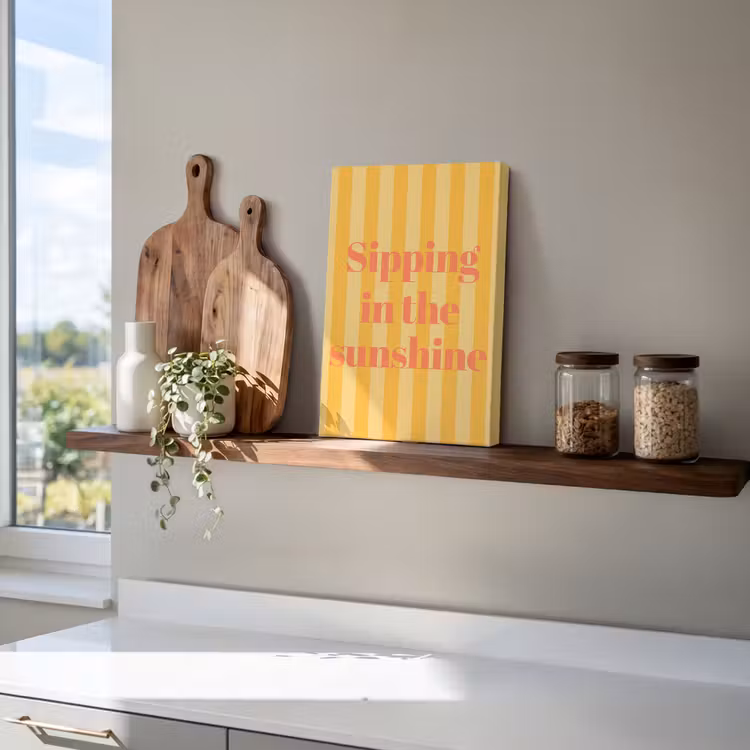 Gestreept - Geel - Sunshine - Letters canvas 2cm klein -atmosphere_sfeer3_global