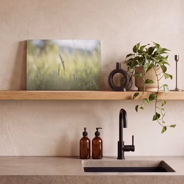 Graan - Aar - Natuur - Groen - Detail canvas 2cm klein -sfeer3