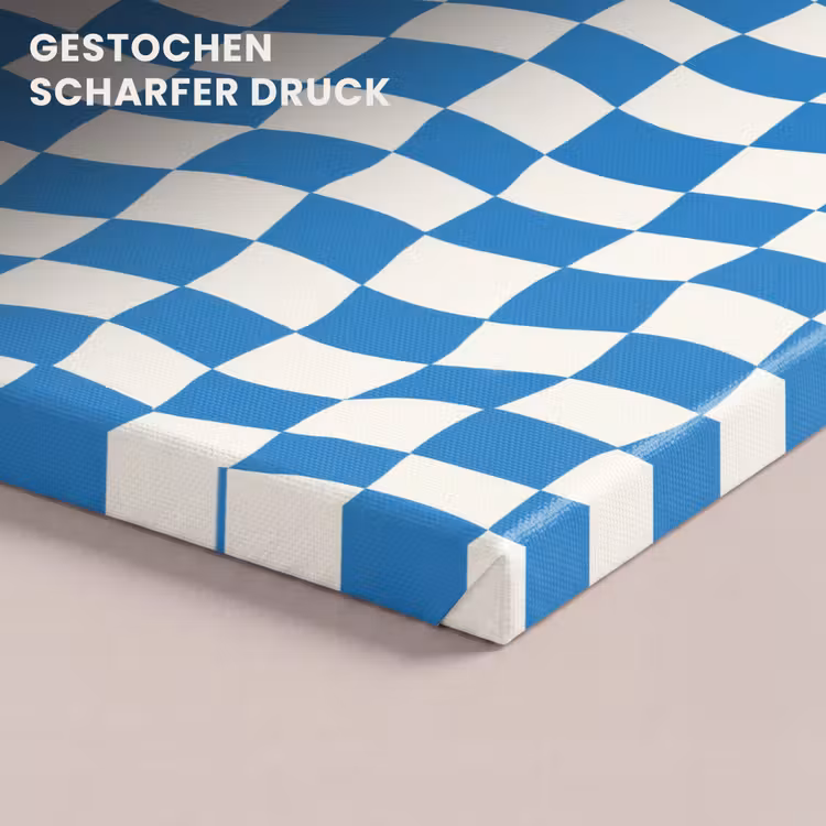 Golvend - Patroon - Blauw canvas 2cm klein 34 -closeup_print_DE