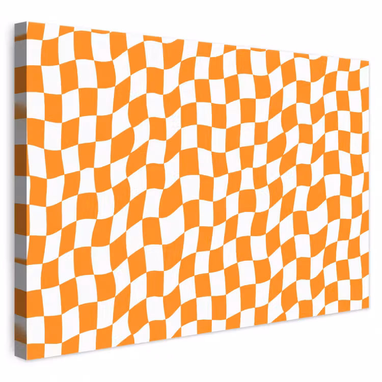 Golvend - Patroon - Oranje canvas 2cm klein 34 -3d