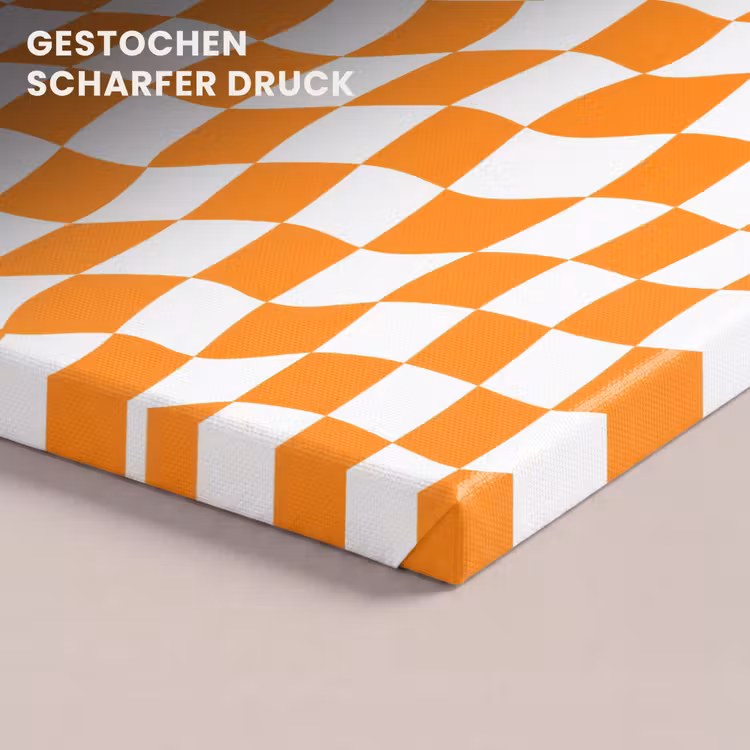 Golvend - Patroon - Oranje canvas 2cm klein 34 -closeup_print_DE