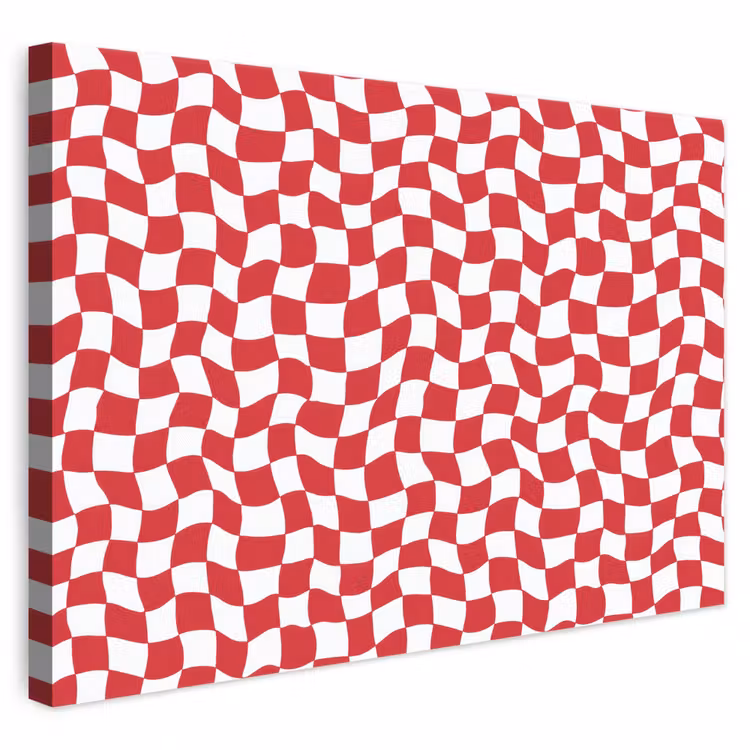 Golvend - Patroon - Rood canvas 2cm klein 34 -3d