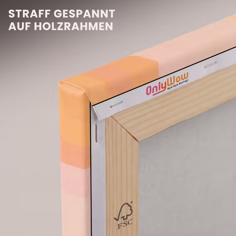 Golvende vormen - Abstract - pastel canvas 2cm klein -uniquesellingpoint_afwerking-onlywow_DE