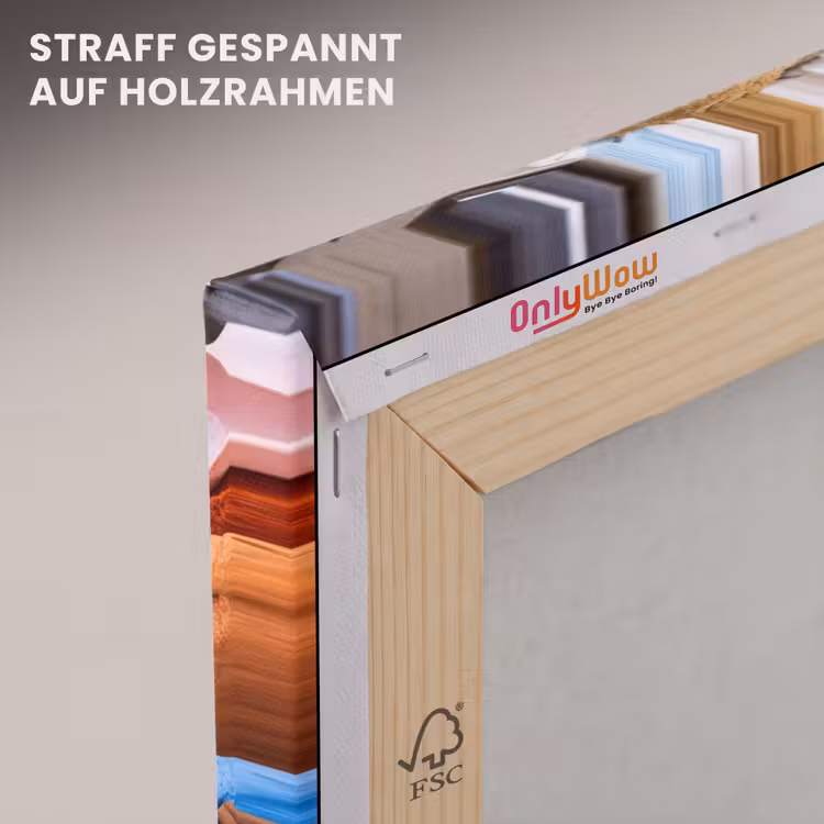 Leinwandbild - Gewürze – Beutel – Markt - Kruiden - Zakken - Markt canvas 2cm klein