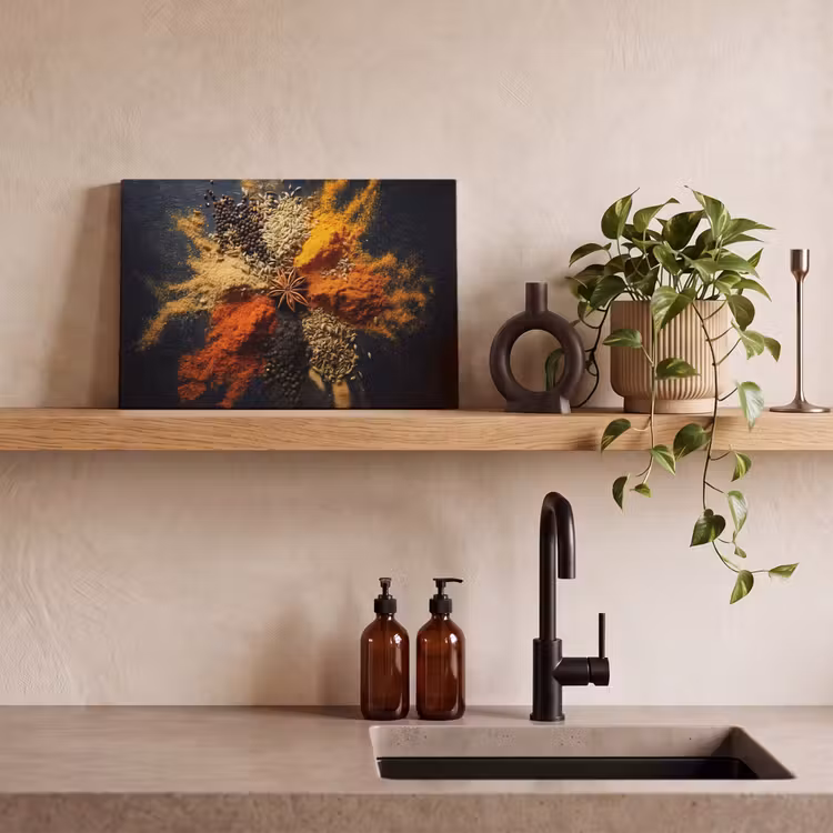 Specerijen - Explosie - Oranje canvas 2cm klein -sfeer3