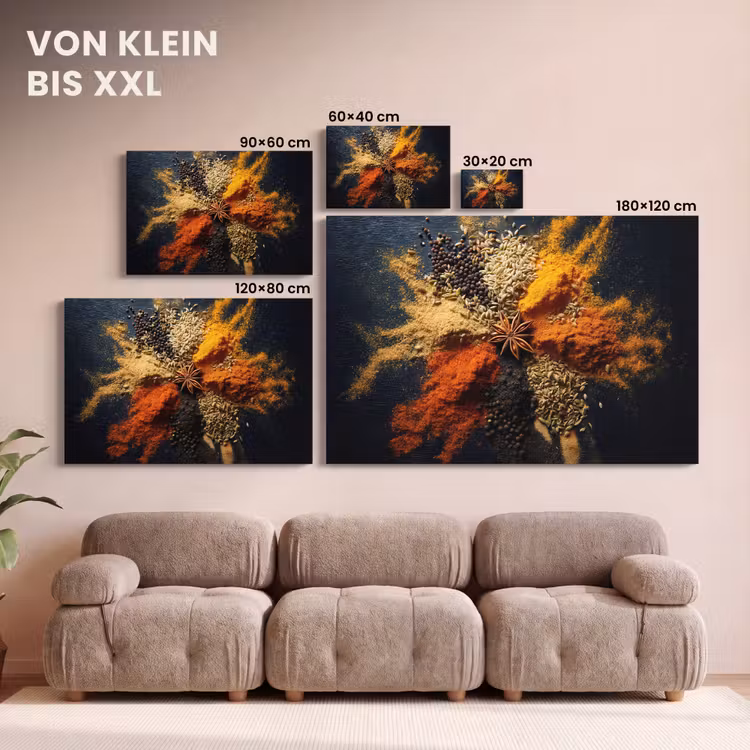 Specerijen - Explosie - Oranje canvas 2cm klein -Xsfeer8_DE