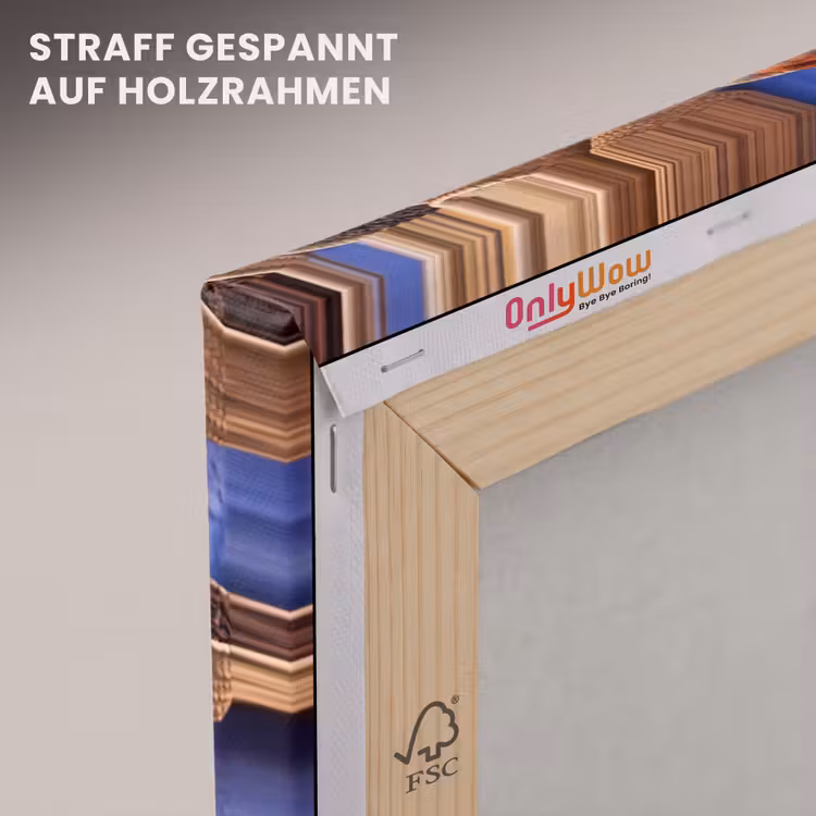 Leinwandbild - Gewürze – Körbe – Markt - Kruiden - Manden - Markt canvas 2cm klein