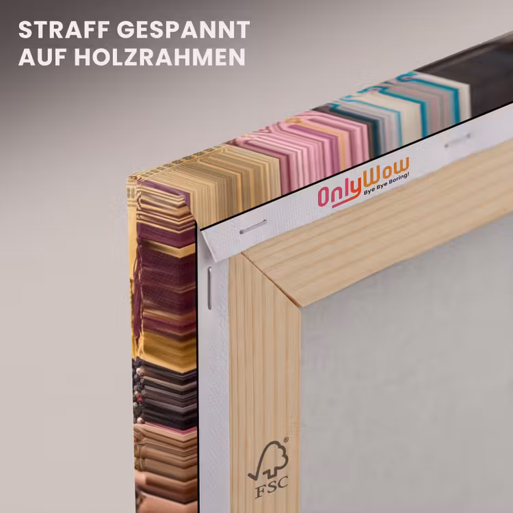 Leinwandbild - Gewürze – Körbe – Orientalisch - Kruiden - Manden - Oosters canvas 2cm klein